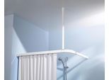 Vorhangschiene KLEINE WOLKE "Deckenhalterung", weiß, Ø:24mm, Aluminium, Gardinenstangen, für Duschvorhänge