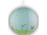 NIERMANN Hängeleuchte "Papier-Pendelleuchte Lolo Lombardo", blau, 1, Ø 40cm H: 40cm, 1 Stk., Leuchten, Kinderzimmer, Kinderlampe, Kinderlampe