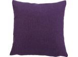 Dekokissen GÖZZE "Milano", lila (dunkellila, unifarben), B:40cm L:40cm, Polyester, Dekokissen_Sitzkissen_Kissenhüllen, mit Reißverschluss, Kissenhüle ohne Füllung, 2 Stück