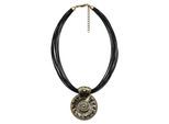 Kette mit Anhänger "Ciondolo", Damen, Gr. onesize, Metall, schwarz, COLLEZIONE ALESSANDRO, Basic, Halsketten, mit lackiertem Anhänger