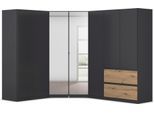Schrank-Set RAUCH "Kleiderschrank Schrank Garderobe Wäscheschrank COSTA Größe 208x253 cm", grau (graumetallic, eiche artisan, eingriffe graumetallic), H:197cm T:253cm, Holzwerkstoff, Kastenmöbel-Sets, viel Platz, grifflose Front und Push-to-Open Funktion MADE IN GERMANY