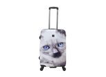 Koffer SAXOLINE "White Cat", Gr. B/H/T: 44cm x 67cm x 24cm, bunt (mehrfarbig), Koffer, mit praktischen Tragegriffen