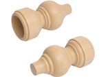 Gardinenstangen-Endstück LIEDECO, beige (natur), Ø:2,8cm, Gardinenstangenendstücke, Gardinenstangen-Endstück, für Gardinenstange Ø 28 mm
