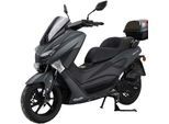 Motorroller GT UNION "MaxT 125", grau (grau metallic matt, schwarz), Motorroller, mit Topcase, 99 km/h, Wassergekühlter Motor, B:78cm H:113cm L:195cm
