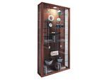 Wandregal VCM "Wandvitrine Hängevitrine Glasvitrine Vitrosa Maxi", braun (kern, nussbaum), B:59cm T:18cm, Regale, Wandregal