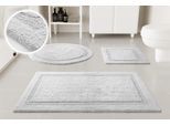 Badematte OTTO HOME "Meellor", grau (weiß), H:20mm, Baumwolle, Badematten, Badematte, Badteppich, getuftet, modern, Uni, antirutsch, flauschig, Baumwolle