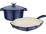 Topf-Set GSW "Blue Magic", blau, 1,6 l, Töpfe, Dunstzapfen im Deckel zum Garen im eigenen Saft, Induktion