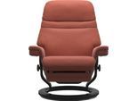 Relaxsessel STRESSLESS "Sunrise", henna batick, B:79cm H:103cm T:78cm, Leder BATICK: BATICK ist ein leicht korrigiertes, durchgefärbtes und genarbtes Möbelleder, bei dem die meisten Unebenheiten und Spuren in der Regel entfernt wurden.;Leder PALOMA: PALOMA ist ein durchgefärbtes Semianilin-Möbelleder mit natürlicher Narbung.;ROHLEDER Stoff Q2 FARON: Ein fester zuverlässiger Bouclé mit einem strukt