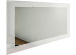 Spiegel BORCHARDT MÖBEL "Finn 89x45cm", weiß (weiß hochglanz), B:89cm H:45cm T:2cm, Glas, Spiegel, Spiegel, moderner Spiegel mit Rahmen, hochkant oder quer montierbar