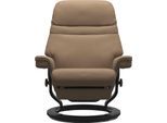 Relaxsessel STRESSLESS "Sunrise", braun (latte batick), B:88cm H:103cm T:78cm, Leder BATICK: BATICK ist ein leicht korrigiertes, durchgefärbtes und genarbtes Möbelleder, bei dem die meisten Unebenheiten und Spuren in der Regel entfernt wurden.;Leder PALOMA: PALOMA ist ein durchgefärbtes Semianilin-Möbelleder mit natürlicher Narbung.;ROHLEDER Stoff Q2 FARON: Ein fester zuverlässiger Bouclé mit eine