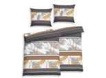 Bettwäsche FLORELLA "Lanina grau Flausch-Flanell, 100% Baumwolle", grau, B/L: 140cm x 200cm, 2 Stk., 2 Stk., Flanell, B/L: 70cm x 90cm, Flanell, Obermaterial: 100% Baumwolle CO., Bettwäsche, Bettwäsche