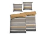 Bettwäsche FLORELLA "Demi koreander Flausch-Flanell, 100% Baumwolle", braun (koreander), B/L: 140cm x 200cm, 2 Stk., 2 Stk., Flanell, B/L: 70cm x 90cm, Flanell, Obermaterial: 100% Baumwolle CO., Bettwäsche, Bettwäsche