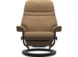 Relaxsessel STRESSLESS "Sunrise", braun (taupe paloma), B:79cm H:103cm T:78cm, Leder BATICK: BATICK ist ein leicht korrigiertes, durchgefärbtes und genarbtes Möbelleder, bei dem die meisten Unebenheiten und Spuren in der Regel entfernt wurden.;Leder PALOMA: PALOMA ist ein durchgefärbtes Semianilin-Möbelleder mit natürlicher Narbung.;ROHLEDER Stoff Q2 FARON: Ein fester zuverlässiger Bouclé mit eine
