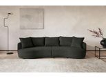 Loungesofa COTTA "Sana, Breite 296 cm", charcoal, B:296cm T:114cm, 95% POLYESTER (PES) 5% POLYAMID(PA), Sofas, Loungesofa, Loungesofa mit Wellenunterfederung