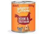 Edgard & Cooper Nassfutter Hund, Adult, Huhn und Truthahn 6x800 g