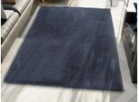 Hochflor-Teppich OCI DIE TEPPICHMARKE "ROCKY SOFT", grau (dunkelgrau), B:200cm H:35mm L:290cm, Polyester, Teppiche, Kunstfell, weich, kuschelig, maschinell gewebt, Kaninchen Haptik