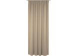 Vorhang WIRTH "Wiessee", beige (natur), B:150cm H:375cm, Baumwolle, Leinen, Modal, Gardinen, nach Maß