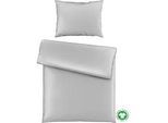 Bettwäsche Bio-Lisa Uni in Grau ca. 140x200cm