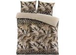 Bettwäsche Jungle XXL Sand/Schwarz ca. 200x220cm