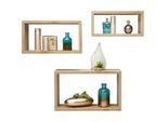 Wandregalset in Eichefarben
