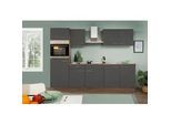 Küchenzeile Economy o. Geräte Grau/Eiche B: ca. 270 cm