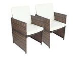 Gartensessel-Set Raloso 2er- Set ca. 53x84 cm Braun