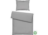 Bettwäsche Bio-Anna Uni Platinfarben ca. 140x200cm