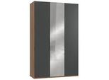 Drehtürenschrank Level 36A mit Spiegel ca.150cm Graphitfarben