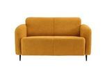 2-Sitzer-Sofa Marone Gelb Teddystoff