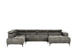 switch Wohnlandschaft Caro ¦ grau ¦ Maße (cm): B: 350 H: 81 T: 214.0