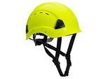 Portwest Bergsteiger-Helm Height Endurance, EN 1249, belüftet, verstellbares Kopfteil, ohne Schild, ABS und PC, gelb