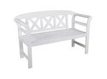 Gartenbank Vancouver Weiß ca. 128x80x51 cm Holz