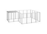 VidaXL Hundezwinger silber 3,3 m, 2,2 m, 1,1 m