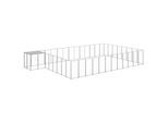 VidaXL Hundezwinger silber 7,7 m, 4,4 m, 1,1 m