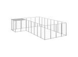 VidaXL Hundezwinger silber 3,3 m, 4,4 m, 1,1 m