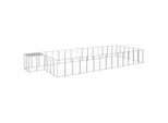 VidaXL Hundezwinger silber 8,8 m, 3,3 m, 1,1 m