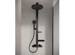 Ideal Standard Alu+ Duschsystem BD583XG mit Ceratherm Thermostat, 2 Ablagen, Silk Black