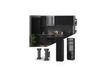 Vicco Vorratsschrank Fame-Line Anthrazit Schwarz gestreift 60 cm 3 Türen