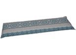 Bankauflage GO-DE, blau (blau, grau), B:148cm H:6cm T:45cm, Bezug: 65% Polyester, 35% Baumwolle, Polsterauflagen, Bankauflage