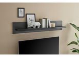 Wandboard HOME AFFAIRE "Lincoln, Wandregal im Landhausstil, Wandhalter mit Ablagefläche", schwarz matt, B:140cm H:25cm T:22cm, Holzwerkstoff, Regale, Wandboard, edles Design, in zwei Größen verfügbar, vielseitig einsetzbar