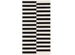 Hanse Home Handwebteppich Vika, Schwarz, Weiß, Textil, Streifen, rechteckig, 80x150 cm, Oeko-Tex® Standard 100, für Fußbodenheizung geeignet, beidseitig verwendbar, in verschiedenen Größen erhältlich, pflegeleicht, strapazierfähig, leicht zusammenrollbar, Teppiche & Böden, Teppiche, Naturteppiche