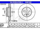ATE Bremsensatz, Scheibenbremse Bremsensatz-Vorderachse PowerDisc / Standard ijzjsgjh41 Vorderachse belüftet 276mm 26mm für Opel Vaughall CHEVROLET