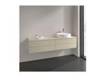 Villeroy und Boch Antao Waschtisch-Unterschrank K27153HJ 160x36x50cm, Hahnloch, Waschbeckenplattenfarbe botticino, silk grey matt lacquer