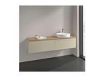 Villeroy und Boch Antao Waschtisch-Unterschrank K38151HJ 160x36x50cm, Hahnlochbohrung, Waschbeckenplattenfarbe honey oak, silk grey matt lacquer