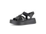 Plateausandaletten GABOR "Plateau Sandale", Damen, Gr. 42, schwarz, Schuhe