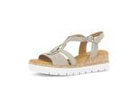 Plateausandaletten GABOR "Plateau Sandale", Damen, Gr. 37,5, grün, Schuhe