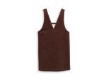 TOM TAILOR DENIM Damen Mini-Kleid aus Samt, braun, Uni, Gr. M