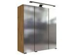 Spiegelschrank Manchester mit LED 3-türig ca. 60x64 cm Eiche
