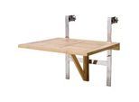 Balkonklapptisch aus Holz ca. 60x54 cm Teak massiv