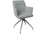 Gartenstuhl Glamour Anthrazit/Beige Metall/Textil